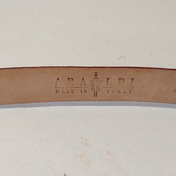 Araldi Tan Leather Belt - Picture 6 of 8